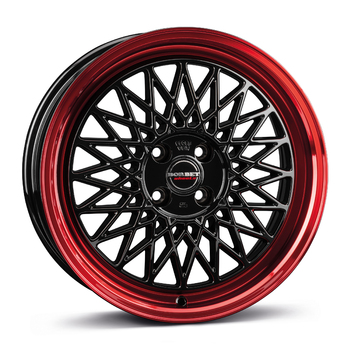 "B-7017 black rim red